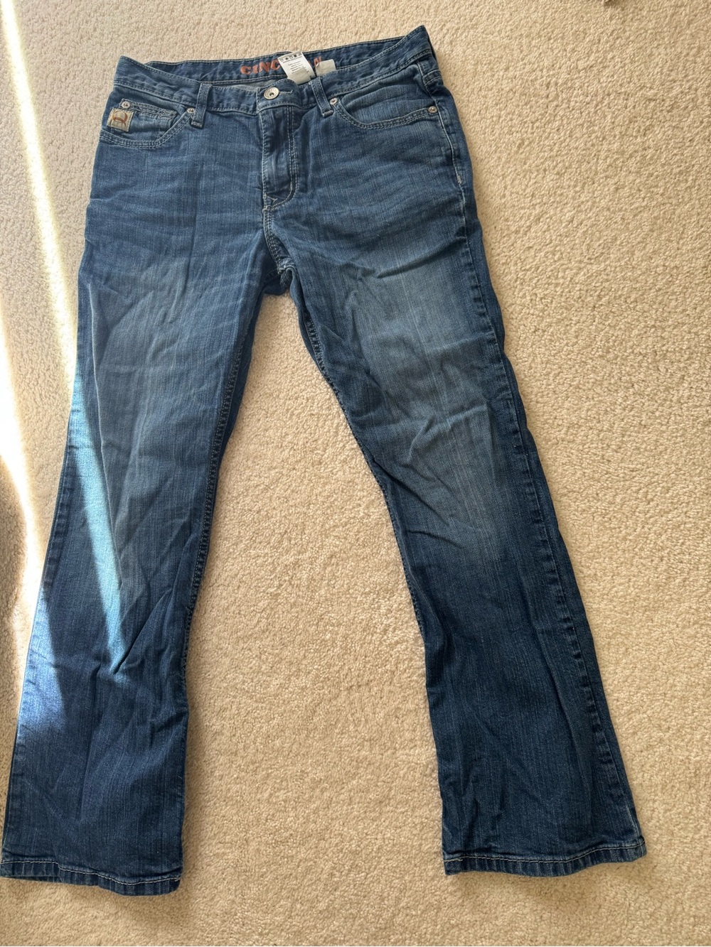 Ariat Men's Straight Jeans in Dark Blue Wash